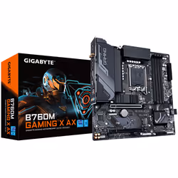 Gigabyte B760M Gaming X AX, Intel, LGA 1700, Intel® Celeron®, Intel® Pentium® Gold, LGA 1700, DDR5-SDRAM, 128 Go