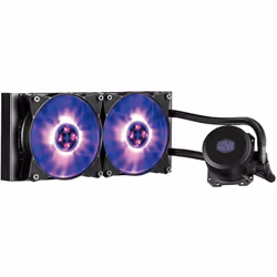 Cooler Master MasterLiquid ML240L RGB, Refroidisseur de liquide tout-en-un, 12 cm, 66,7 cfm, Noir
