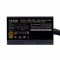 Cooler Master MWE 550 Bronze 230V V2 unité d'alimentation d'énergie 550 W 24-pin ATX ATX Noir