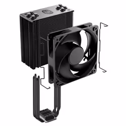 Cooler Master Hyper 212 Black Edition with LGA1700 Processeur Refroidisseur d'air 12 cm Noir - Vue supplémentaire 8