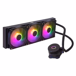Cooler Master MasterLiquid 360L Core ARGB, Kit de refroidissement du liquide, 12 cm, 650 tr/min, 1750 tr/min, 27,2 dB, 71,93  ...