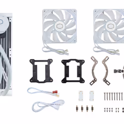 Cooler Master MasterLiquid 240L Core ARGB White Processeur Kit de refroidissement du liquide 12 cm Blanc - Vue supplémentaire 6