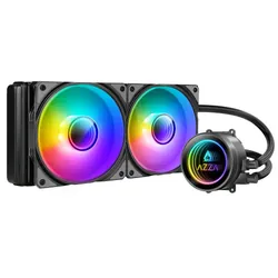 Azza LCAZ-240C-ARGB système de refroidissement d'ordinateur Processeur Kit de refroidissement du liquide 12 cm Noir 1 pièce(s)