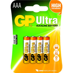 4x Piles GP Ultra Alkaline AA