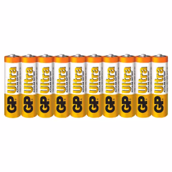 10x Pile GP Ultra Alkaline LP6 AA - Tension 1.5 V - Diamètre 14.5 mm - Hauteur 50.5 mm - Conçu pour les appareils électroniqu ...