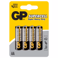 Pile GP R6 Super Heavy Duty - Format de Pile: AA - Nombre de Piles: 4 Piles - Tension: 1.5V - Une source d’énergie de longue  ...