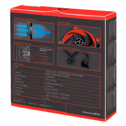 ARCTIC BioniX P120 Boitier PC Ventilateur 12 cm Noir, Rouge - Vue supplémentaire 7