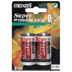 4x Piles Zinc Carbon AA MAXELL R6