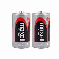 2xPiles D Maxell R20 Saline  - Tension : 1.5V - Nombre de pièce : 2 - Taille de batterie  : C - technologie zinc carbone de f ...