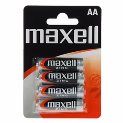 Maxell 4 x AA, Batterie à usage unique, AA, Zinc-Carbone, 1,5 V, 4 pièce(s), Multicolore