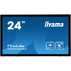 iiyama T2455MSC-B1 affichage de messages Écran plat de signalisation numérique 24" LED 400 cd/m² Full HD Noir Écran tactile