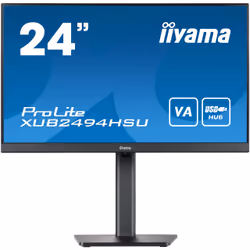 iiyama ProLite XUB2494HSU-B2, 60,5 cm (23.8"), 1920 x 1080 pixels, Full HD, LED, 4 ms, Noir