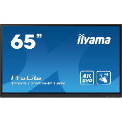 iiyama TE6512MIS-B1AG affichage de messages Écran plat interactif 165,1 cm (65") LCD Wifi 400 cd/m² 4K Ultra HD Noir Écran tactile Intégré dans le processeur Android 11 24/7