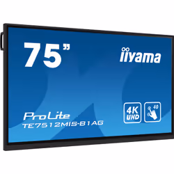 75" 4K UHD Android 11 - Iiyama PROLITE Panneau de Signalisation Numérique Wi-Fi 400cd/m² Noir