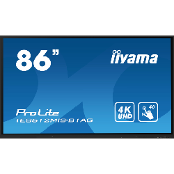 iiyama PROLITE Panneau plat de signalisation numérique 86" LED Wifi 400 cd/m² 4K Ultra HD Noir Écran tactile Intégré dans le processeur Android 11 16/7