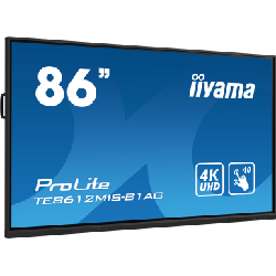 iiyama PROLITE Panneau plat de signalisation numérique 2,18 m (86") LED Wifi 400 cd/m² 4K Ultra HD Noir Écran tactile Intégré dans le processeur Android 11 16/7