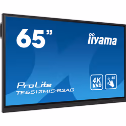 iiyama TE6512MIS-B3AG affichage de messages En forme de kiosk 165,1 cm (65") LCD Wifi 400 cd/m² 4K Ultra HD Noir Écran tactile Intégré dans le processeur Android 11 24/7 - Vue supplémentaire 2