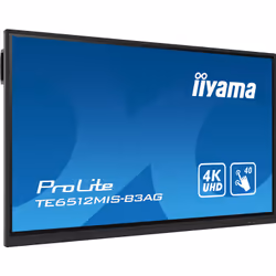 iiyama TE6512MIS-B3AG affichage de messages En forme de kiosk 165,1 cm (65") LCD Wifi 400 cd/m² 4K Ultra HD Noir Écran tactile Intégré dans le processeur Android 11 24/7 - Vue supplémentaire 3