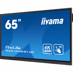 iiyama TE6512MIS-B3AG affichage de messages En forme de kiosk 165,1 cm (65") LCD Wifi 400 cd/m² 4K Ultra HD Noir Écran tactile Intégré dans le processeur Android 11 24/7 - Vue supplémentaire 4