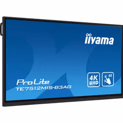 iiyama TE7512MIS-B3AG affichage de messages En forme de kiosk 190,5 cm (75") LCD Wifi 400 cd/m² 4K Ultra HD Noir Écran tactile Intégré dans le processeur Android 11 24/7