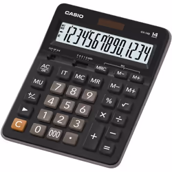 Calculatrice de bureau - 14 chiffres - Ecran extra large, facile à lire - 2 sources d'alimentation : solaire ou pile - Calcul ...