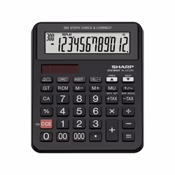Calculatrice De Bureau Sharp EL-CC12D 12 Chiffres - Noir
