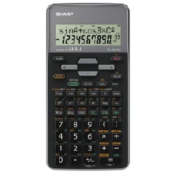 SHARP Calculatrice scientifique EL W531TH, piles, noir
