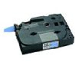 Brother Blue on White Gloss Laminated Tape, 12mm ruban d'étiquette TZ