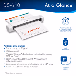 Brother DS-640 scanner Scanner portable 1200 x 1200 DPI A4 Noir, Blanc - Vue supplémentaire 4