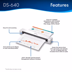 Brother DS-640 scanner Scanner portable 1200 x 1200 DPI A4 Noir, Blanc - Vue supplémentaire 5