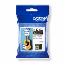 Brother LC-421XLBK, Rendement élevé (XL), 500 pages, 1 pièce(s), Paquet unique