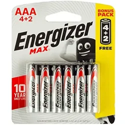 4x Piles ENERGIZER Max AAA E92 + 2 Offertes
