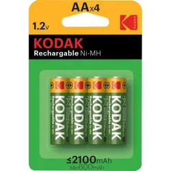 4x Piles KODAK Rechargeables AA 2100 mAh