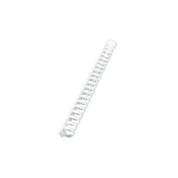 50 Reliures Spirale Plastique 28mm Blanc