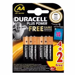 Duracell DUR018044, Batterie à usage unique, AA, Alcaline, 1,5 V, 6 pièce(s), Noir, Cuivre