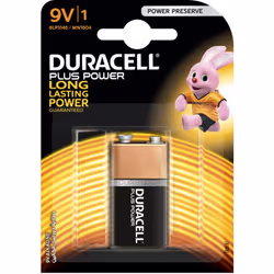 Pile DURACELL Plus Power - Nombre de Piles: 1 Pile - Type de Pile: 6LP3146/MN1604 - Tension: 9 V - Longue durée, performantes ...
