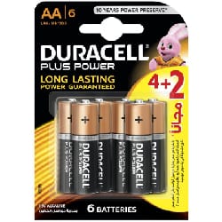 Piles Alcaline DURACELL Plus Power AA (5000394127203)