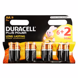 - Piles Alcaline DURACELL Plus Power - Format de Piles: AA - Technologie: Duracell Plus Power - Nombre de Piles: 8 Piles - Te ...