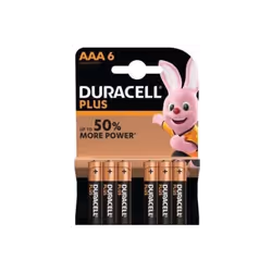 DURACELL Plus Power - Nombre de pièce : 8 - Format de Pile: AAA/LR03 - Tension : 1.5 V - Batteries idéales à utiliser pour ...