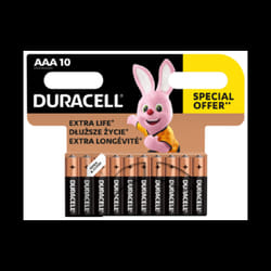10x Piles DURACELL Plus Power AAA