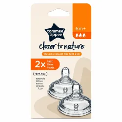 Tommee Tippee Natural Start Anti-Colic Teat Fast Flow 6 m+ 2 pcs