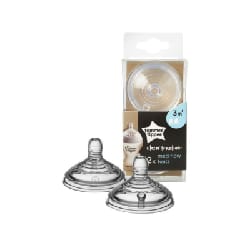 Tommee Tippee 2 tétines débit Moyen CTN 3M+