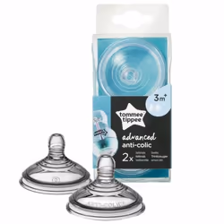 Tommee Tippee 2 tétines débit Moyen AAC 3M+