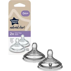 Tommee Tippee C2N Closer to Nature Teat Slow Flow 0m+ 2 pcs