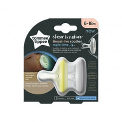 Tommee Tippee Closer To Nature Breast-like Night 6-18m Natural 2 pcs