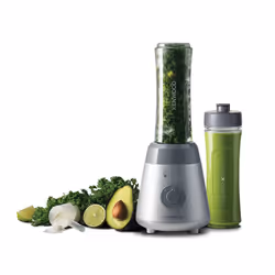 Blender KENWOOD Blend-XTRACT Sport - Puissance Moteur: 300W - Capacité mélangeur: 0.6L - Vitesse: 2 vitesses + impulsion - Fonction: mixer des légumes ou des fruits - 2 gobelets ergonomiques réutilisable - Poids: 1.5 Kg - couleur: Blanc et Vert