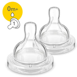 Philips AVENT Tétine Anti-colic, 2 pièces, tétine à débit nouveau-né, 0 mois +