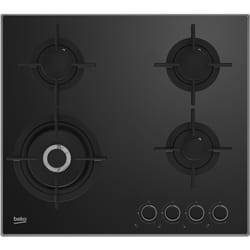 Beko HCLW64222S plaque Noir Intégré 60 cm Gaz 4 zone(s)