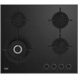 Beko HCLW64222S plaque Noir Intégré 60 cm Gaz 4 zone(s)