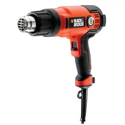 Black & Decker KX2200K-QS pistolet thermique Pistolet d'air chaud 720 l/min 645 °C 2000 W Noir, Orange